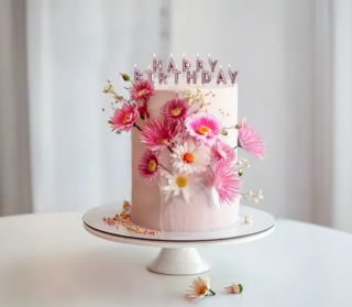 Happy Birthday rose gold svíčky  SCS-13-019R