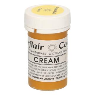 KRÉMOVÁ (Cream) koncentrovaná gelová barva - Sugarflair Colours, Anglie