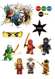 Lego Ninjago jedlý papír k vystřihnutí