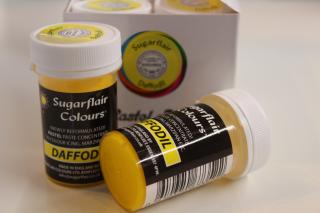 NARCISOVÁ Daffodil pastelová gelová barva Sugarflair - Sugarflair Colours, Anglie
