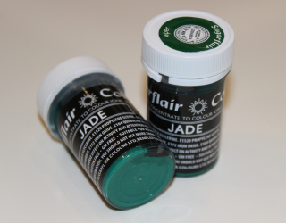 NEFRITOVĚ ZELENÁ (Jade) pastelová gelová barva - Sugarflair Colours, Anglie