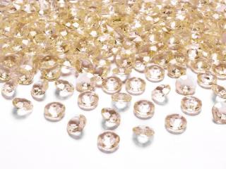 Plastové zlaté diamanty 100ks ADC12-019 - Partydeco