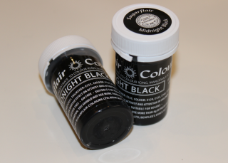 Půlnoční černá pastelová gelová barva Sugarflair - Sugarflair Colours, Anglie