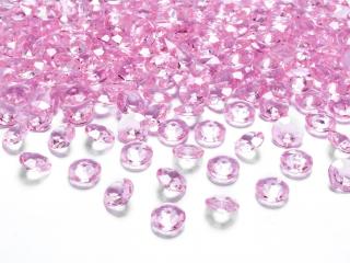 Světle růžové diamanty 100ks ADC12-081J - Partydeco