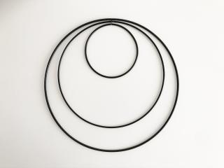 Kovové kruhy 10 - 25 cm - černé průměr: 10 cm