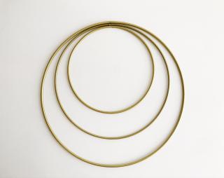 Kovové kruhy 15 - 30 cm - zlaté průměr: 15 cm