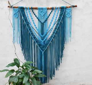 Macramé XL - BARVA SMARAGD, TYRKYS