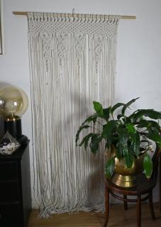 Závěs na dveře NEBO Svatební macramé (80/110x205 cm)