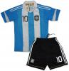 Fotbalový dres a trenýrky - komplet Argentina s potiskem číslo 10 akce!