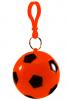Fotbalový míč - přívěšek s překvapením - barva oranžová / černá