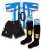 Maradona Argentina fotbalový A3 komplet dres trenýrky štulpny