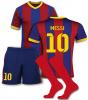 MESSI A3 komplet - fotbalový dres trenýrky červené štulpny - vzor BARCELONA