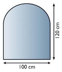 sklo pod kamna 100x120 cm oblouk Tloušťka 6 mm: 6 mm