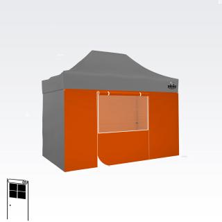Stěna na stan s dveřmi  5 rokov záruka! Rozměr: 3m pre stan 2x3m a 3x3m, Barva stěny: Oranžová