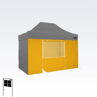 Stěna na stan s dveřmi  5 rokov záruka! Rozměr: 3m pre stan 2x3m a 3x3m, Barva stěny: Žlutá