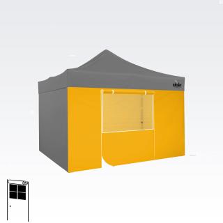 Stěna na stan s dveřmi  5 rokov záruka! Rozměr: 4m pre stan 4x4m, Barva stěny: Žlutá