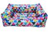 Luxusní pelíšek pro psa Geometric Color VELIKOST: L 120x95x28 cm
