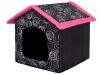 Pelíšek pro psa Bouda - růžová střecha VELIKOST: R1 - 38 x 32 x 38 cm