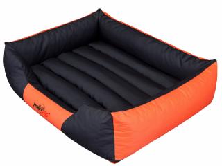 Pelíšek pro psa Comfort - oranžový s černou VELIKOST: L 65 x 50 cm (45 x 30 cm)