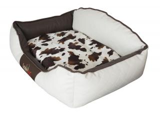 Pelíšek pro psa Elite - bílá kravička VELIKOST: L 65 x 50 cm (45 x 30 cm)
