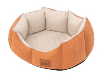 Pelíšek pro psa New York Premium - pomerančový VELIKOST: L - 60 x 52 x 25 cm