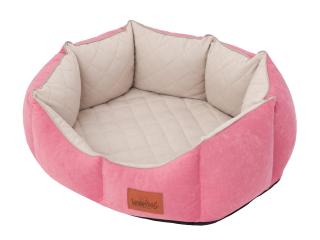 Pelíšek pro psa New York Premium - růžový VELIKOST: L - 60 x 52 x 25 cm
