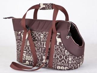 Taška pro psa cestovní - nápisy VELIKOST: R3 - d 50 x š 30 x v 32 cm