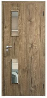 SAPELI ELEGANT KOMFORT M32 - CPL LAMINÁT - OTOČNÉ DVEŘE VČ. ZÁRUBNĚ - Dub sherwood struktur Průchozí šířka (cm): 120, Průchozí výška (cm): 197