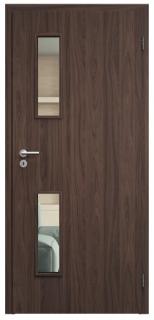 SAPELI ELEGANT KOMFORT M32 - CPL LAMINÁT - OTOČNÉ DVEŘE VČ. ZÁRUBNĚ - Ořech struktur Průchozí šířka (cm): 80, Průchozí výška (cm): 197