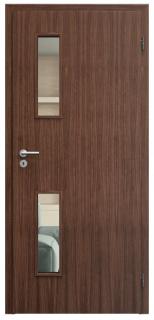SAPELI ELEGANT KOMFORT M32 - DÝHA - OTOČNÉ DVEŘE VČ. ZÁRUBNĚ - Ořech americký Průchozí šířka (cm): 70, Průchozí výška (cm): 210