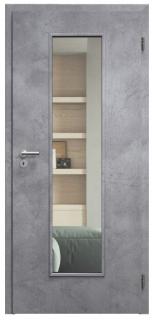 SAPELI ELEGANT KOMFORT M55 - CPL LAMINÁT - OTOČNÉ DVEŘE VČ. ZÁRUBNĚ - Beton šedý Průchozí šířka (cm): 70, Průchozí výška (cm): 197