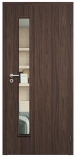 SAPELI ELEGANT KOMFORT M60 - CPL LAMINÁT - OTOČNÉ DVEŘE VČ. ZÁRUBNĚ - Ořech struktur Průchozí šířka (cm): 110, Průchozí výška (cm): 210