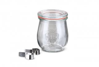 WECK zavařovací sklenice Mini-Tulpe 220 ml, průměr 60 Varianta: Sklenice + víčko + těsnící guma + 2 klipy