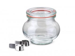WECK zavařovací sklenice Schmuck 220 ml, průměr 60 Varianta: Sklenice + víčko + těsnící guma + 2 klipy