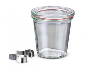 WECK zavařovací sklenice Sturz vysoká 290 ml, průměr 80 Varianta: Sklenice + víčko + těsnící guma + 2 klipy