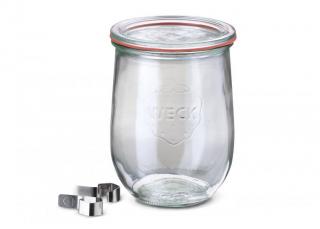 WECK zavařovací sklenice Tulpe 1062 ml, průměr 100 Varianta: Sklenice + víčko + těsnící guma + 2 klipy