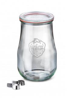 WECK zavařovací sklenice Tulpe 1750 ml, průměr 100 Varianta: Sklenice + víčko + těsnící guma + 2 klipy