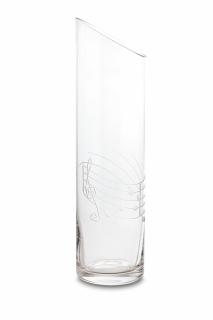 Broušená váza s partiturou, 26 cm