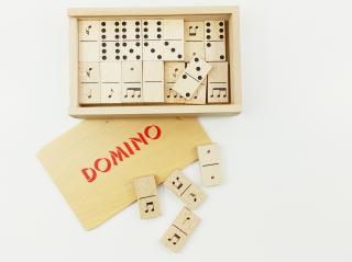 Dřevěné domino NOTY - v bukové krabičce OBOUSTRANNÉ