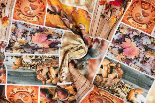 Bavlna režná podzimní patchwork