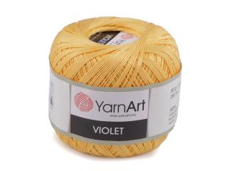 Bavlněná příze háčkovací Violet 50 g Balení: 1 ks, Varianta: 11 (4653) žlutá