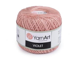 Bavlněná příze háčkovací Violet 50 g Balení: 1 ks, Varianta: 4 (4105) pudrová