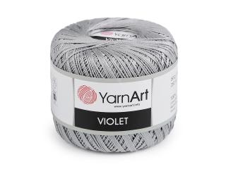 Bavlněná příze háčkovací Violet 50 g Balení: 1 ks, Varianta: 9 (5326) šedá světlá