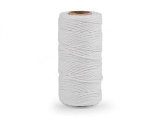 Bavlněná příze macrame / háčkovací Balení: 1 ks, Varianta: 1 krémová nejsvět.