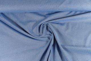 Bavlněná tkanina modrá s jemným bílým proužkem