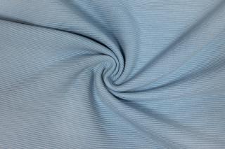 Bavlněný úplet žebrovaný ottoman dusty blue