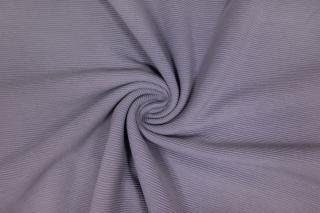 Bavlněný úplet žebrovaný ottoman dusty lila