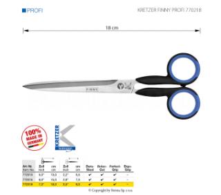 Krejčovské nůžky Kretzer Finny Profi, délka 18 cm