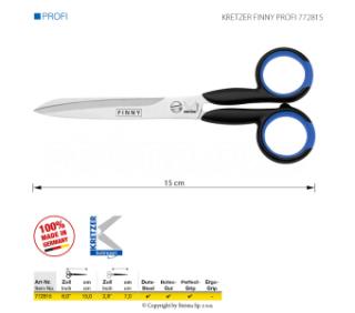 Krejčovské nůžky Kretzer Finny Profi s odolným zakončením, délka 15 cm