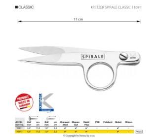 Odstřihávací nůžky / cvakačky Kretzer Spriale Classic, délka 11 cm